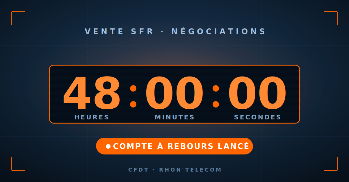 Vente de SFR — prolongation de 48h : ce que ça change (et ne change pas) pour les salariés de Rhon&rsquo;Telecom