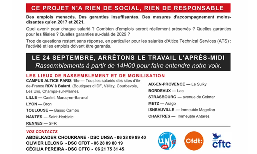 Grève du 24 septembre : le tract de l&rsquo;intersyndicale